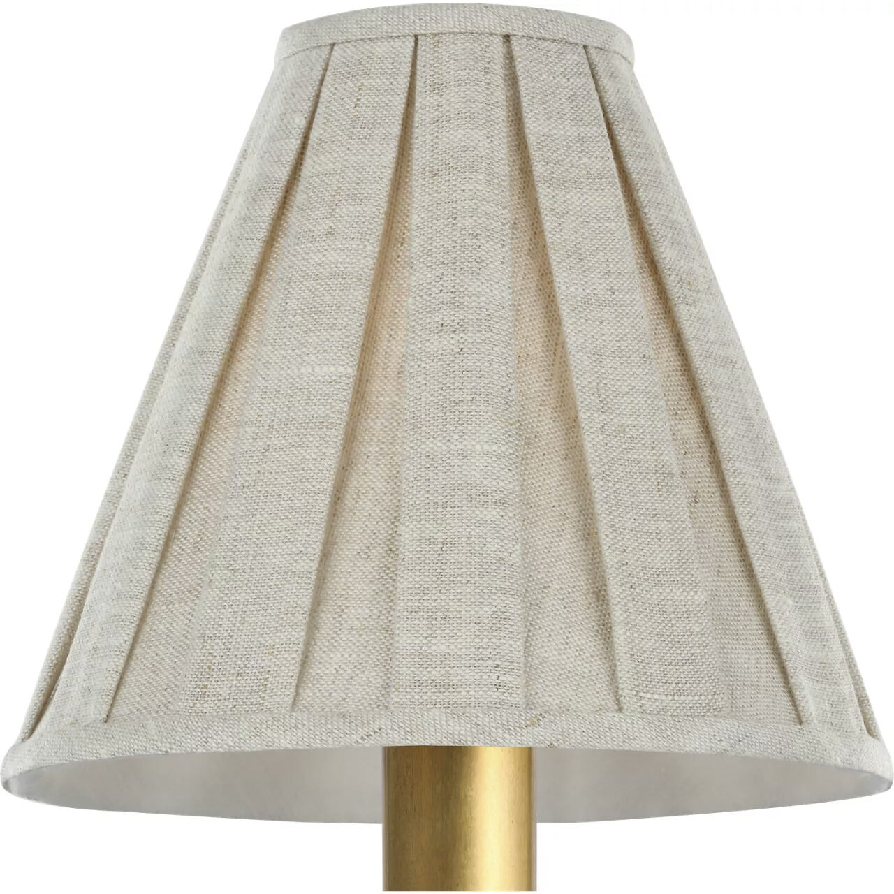 Visual Comfort Clip Natural Linen Box Pleat Flare 6.5 inch Box Pleated Flare Shade