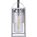 Neo 1 Light 17 inch Satin Aluminum Outdoor Wall Lantern