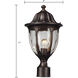 Glendale 1 Light 17 inch Regal Bronze Outdoor Post Light