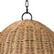 Beehive 1 Light 14.25 inch Natural Outdoor Pendant, Small