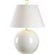 Chelsea House 31 inch 100.00 watt White Glaze Table Lamp Portable Light