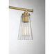 Chantilly 3 Light 22 inch Warm Brass Bathroom Vanity Light Wall Light, Essentials
