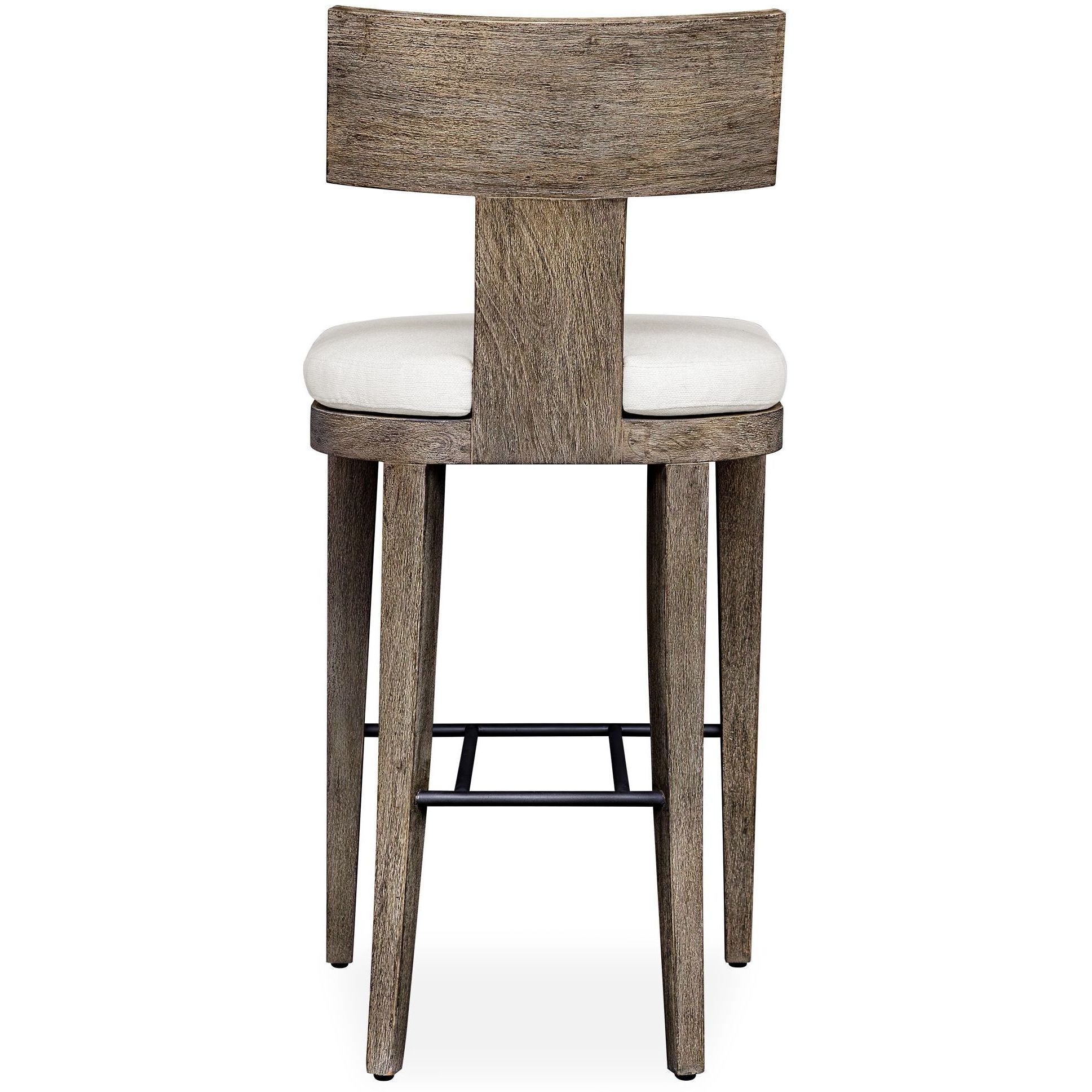 Cellini 43.5 inch Weathered Gray and Oyster White Outdoor Bar Stool