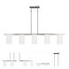 Astoria 5 Light 43.75 inch Brushed Nickel Linear Chandelier Ceiling Light