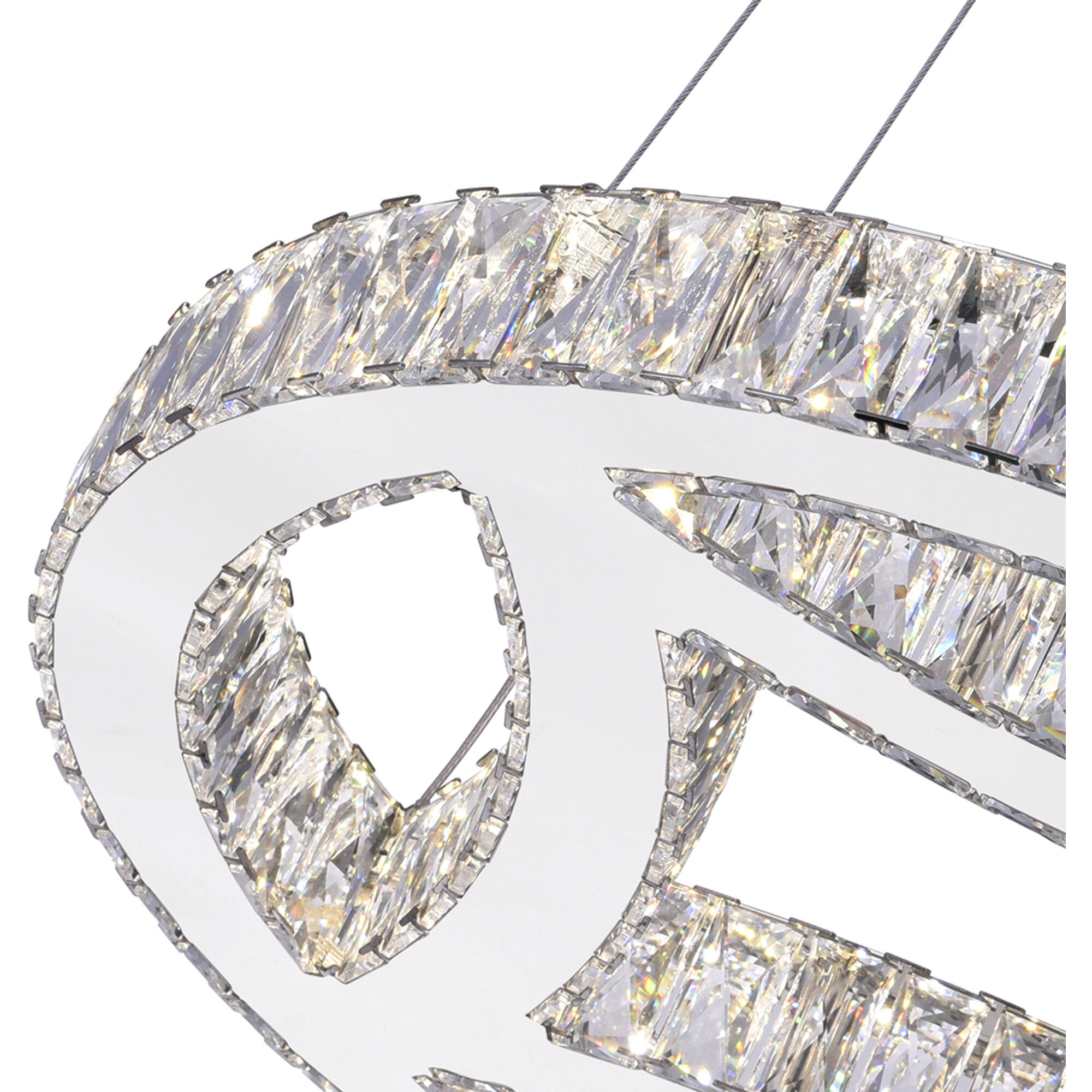 Beyond LED 20 inch Chrome Chandelier Ceiling Light