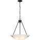 Brentwood 3 Light 22.5 inch Old Bronze Pendant Ceiling Light