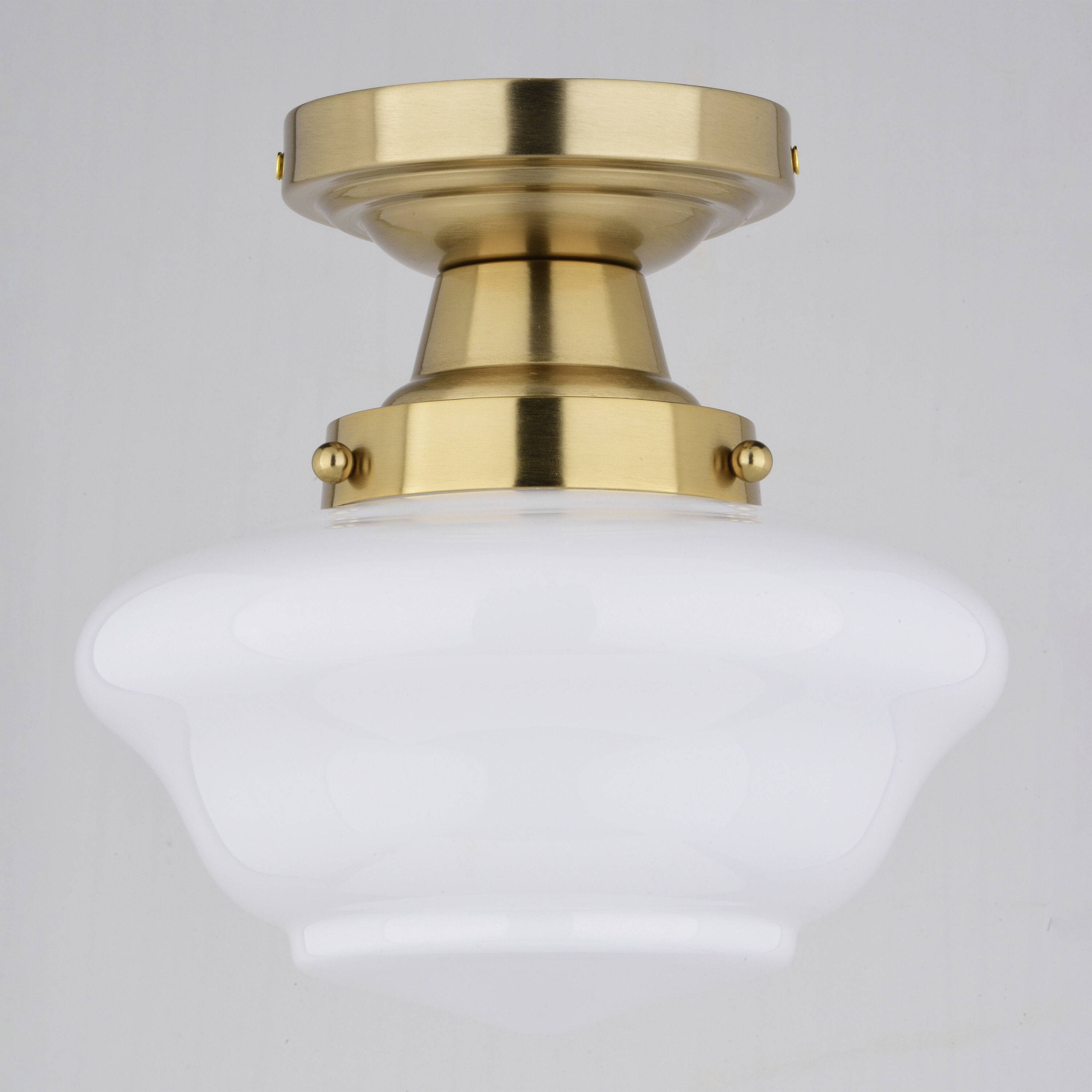 Eastgate LED 8.75 inch Antique Gold Semi-Flush Mount Ceiling Light