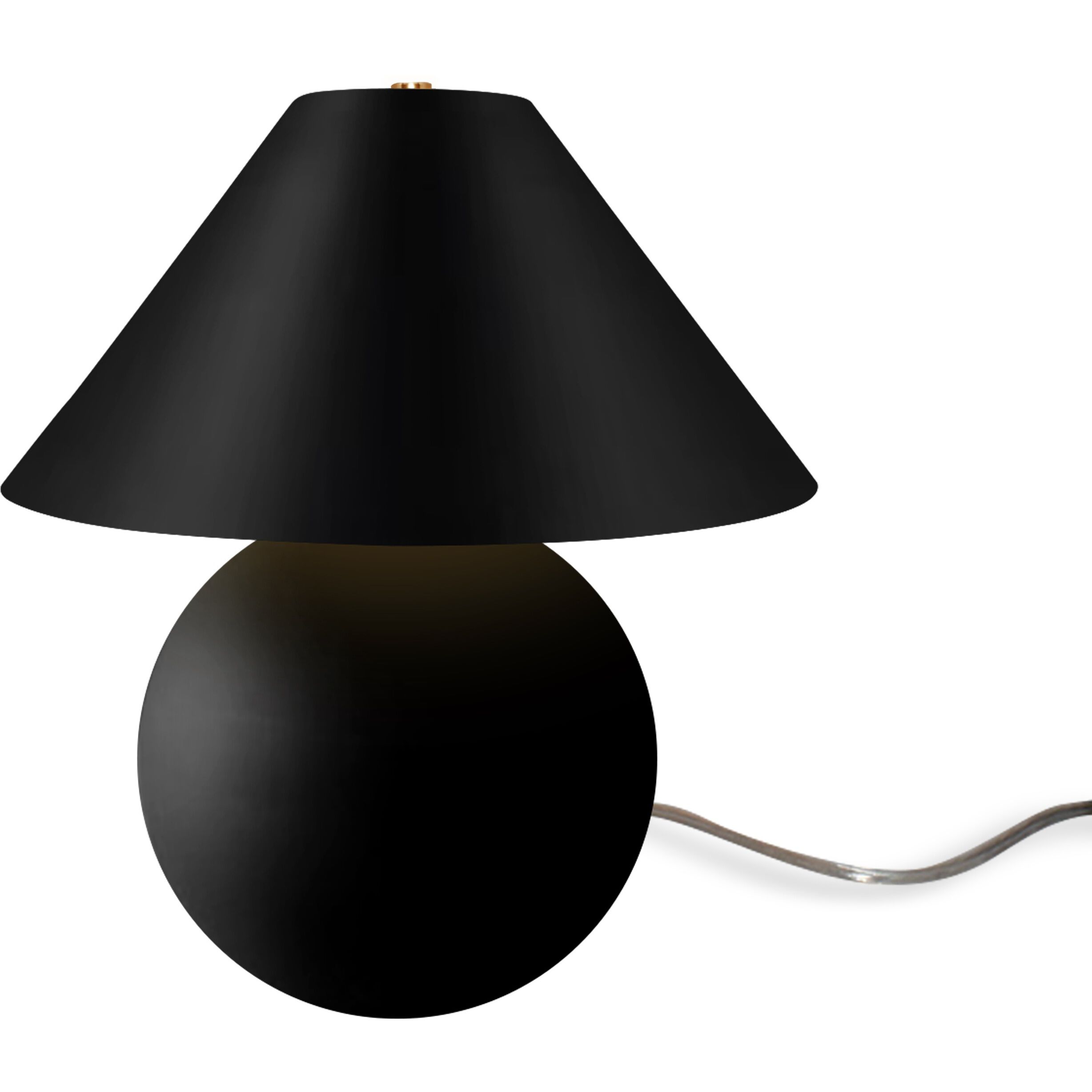 Portable 16.75 inch 60.00 watt Carbon Matte Black and Brushed Brass Portable Lamp Portable Light