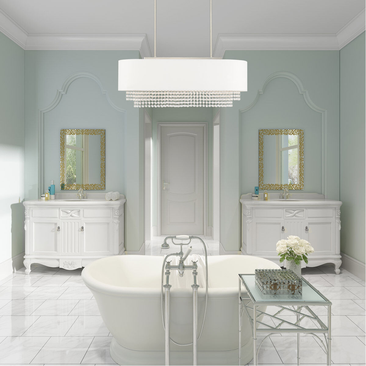 Carlisle 3 Light 31 inch Brushed Nickel Linear Chandelier Ceiling Light