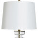 Cameron 30 inch 150 watt Clear Seeded and Gold and Off-White Table Lamp Portable Light