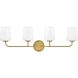 Kline LED 33 inch Heritage Brass Bath Light Wall Light