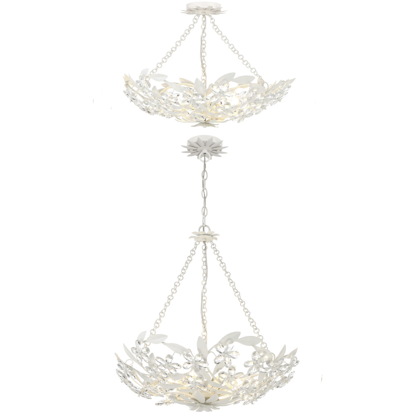 Marselle 6 Light 24 inch Matte White Chandelier Ceiling Light