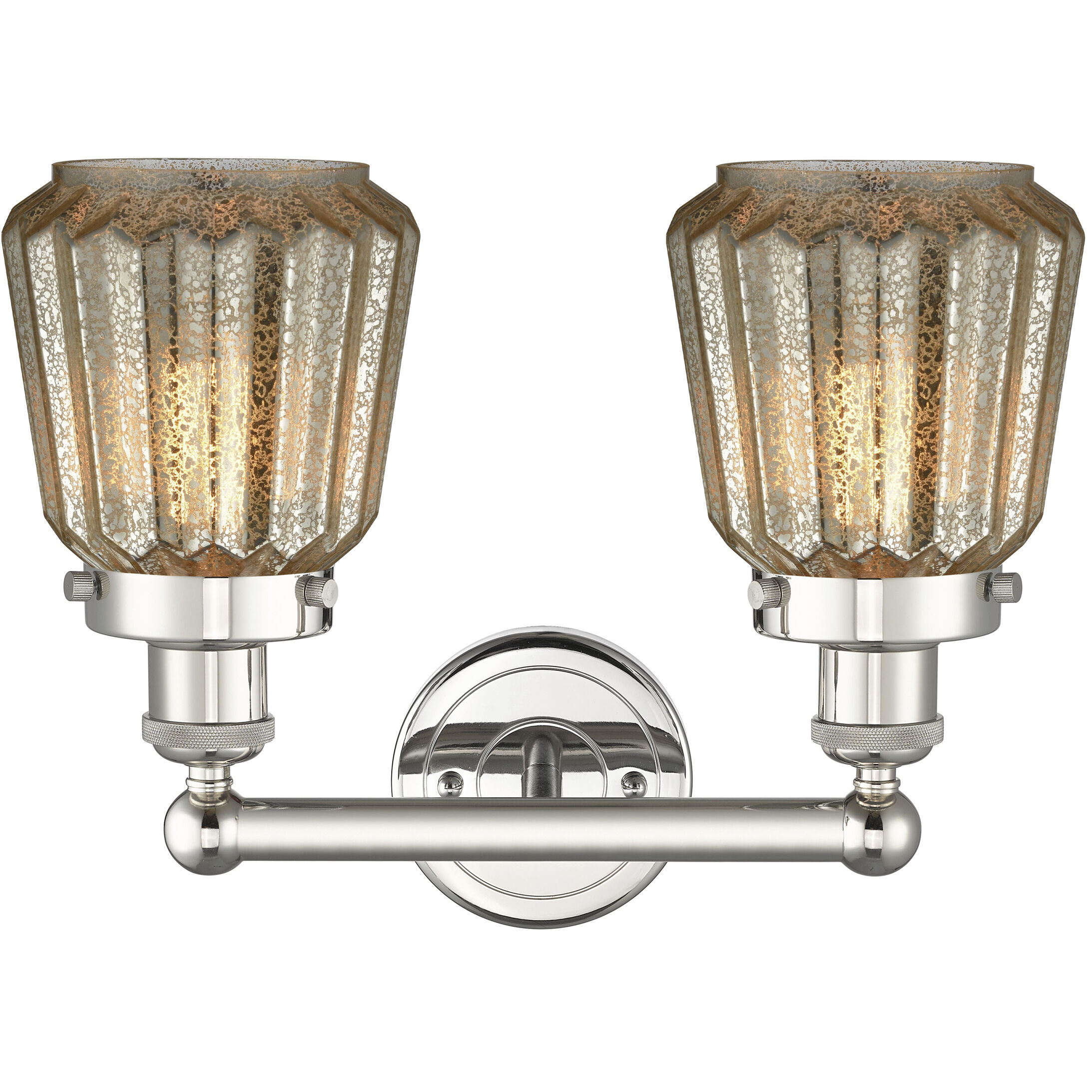 Chatham 2 Light 15.5 inch Polished Nickel Bath Vanity Light Wall Light in Mercury