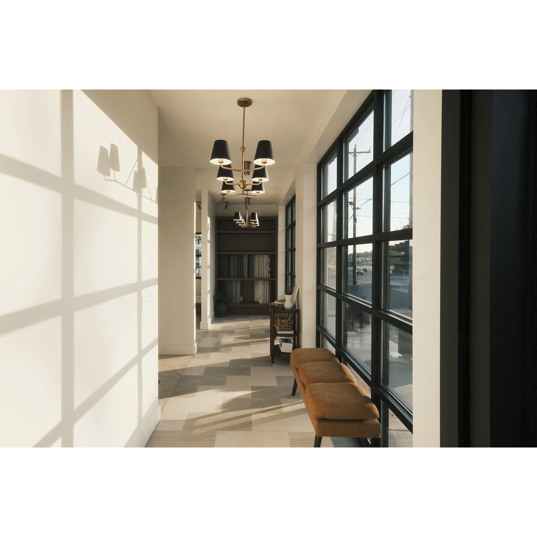 Xavier 6 Light 46 inch Vibrant Gold Linear Chandelier Ceiling Light