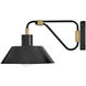 Brewster 1 Light 7.75 inch Black Oxide with Heritage Brass Outdoor Wall Mount