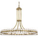 Clover 8 Light 22.5 inch Aged Brass Chandelier Ceiling Light