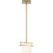 Arc Ellipse 1 Light 9 inch Modern Brass Mini Pendant Ceiling Light