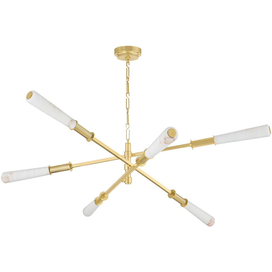 Dashiell LED 60 inch Vintage Polished Brass Chandelier Ceiling Light