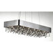 Mystic LED 32 inch Polished Chrome Linear Pendant Ceiling Light in Mirror Smoke