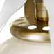 Lowcountry 1 Light Hi-Gloss White and Brass Pendant Ceiling Light