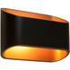 Eclipse 1 Light 4.5 inch Black Outer / Gold Inner ADA LED Wall Sconce Wall Light in Black/Gold