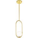 Celeste LED 8 inch Medallion Gold Down Mini Pendant Ceiling Light