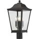 Savannah 4 Light 22 inch Sand Coal Outdoor Post Mount, The Great Outdoors