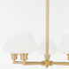 Cassini 5 Light 27.75 inch Aged Brass Chandelier Ceiling Light in Matte Black