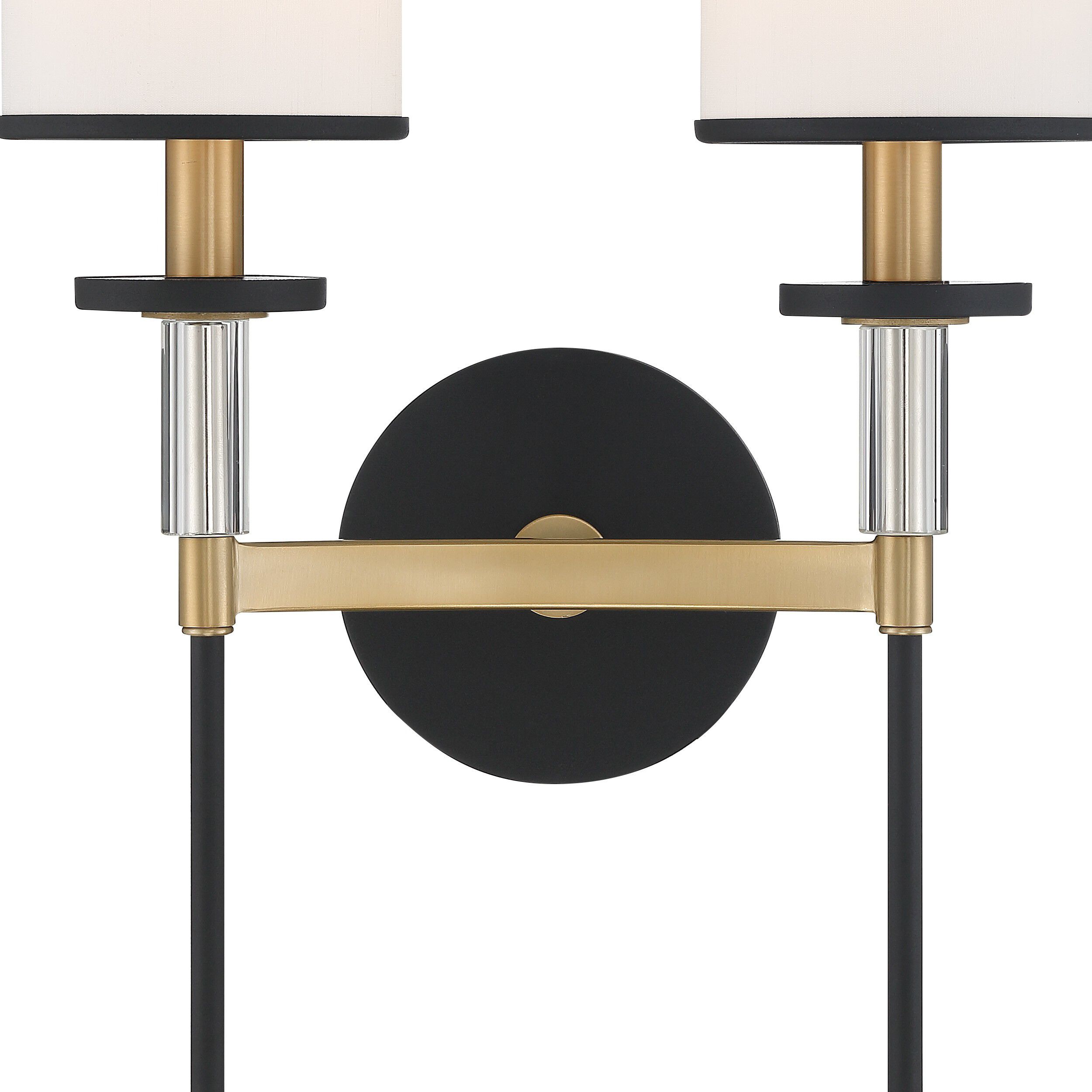 Hatfield Bath Wall Light in Black Forged with Vibrant Gold