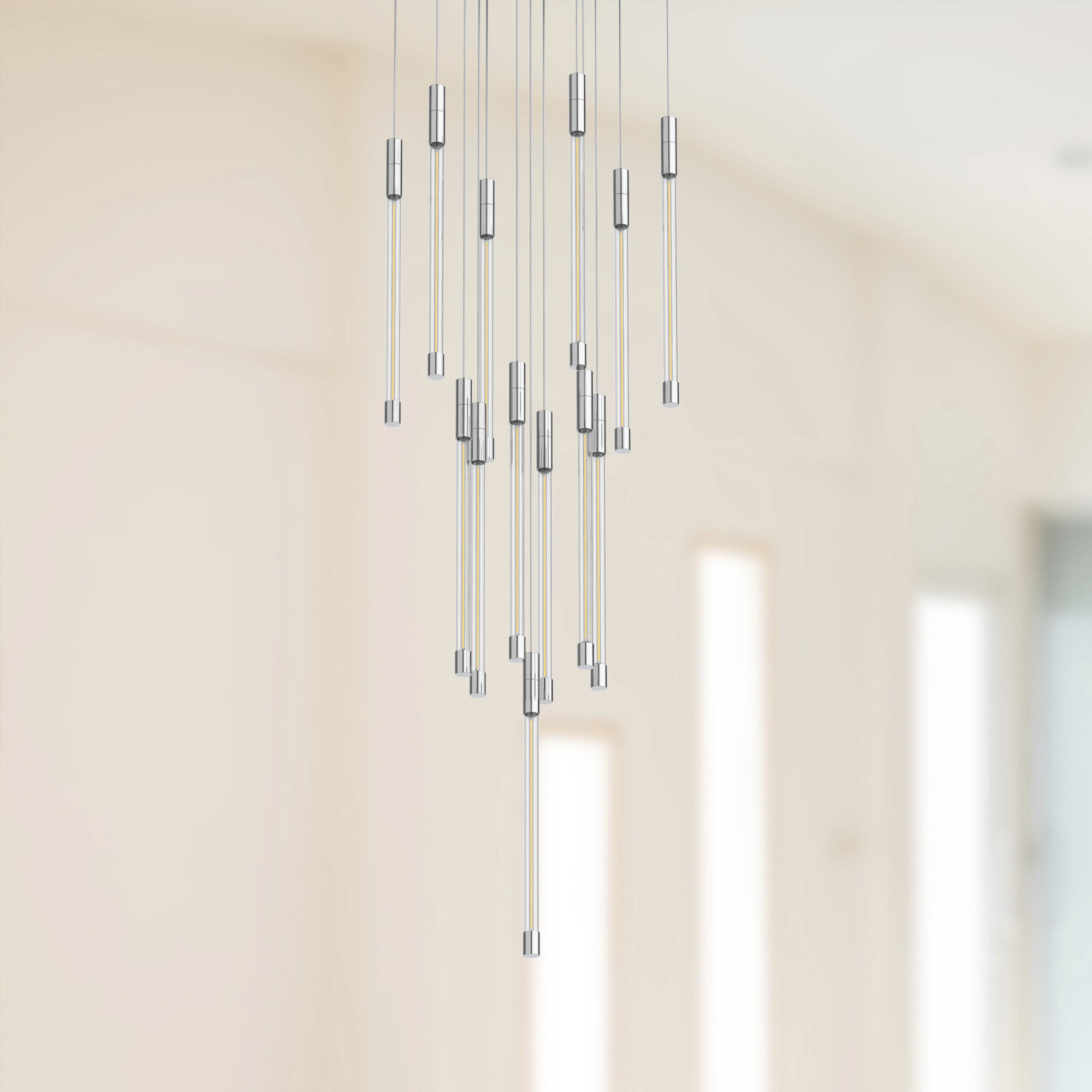 Motif Multi Pendant Ceiling Light in Chrome