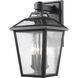Bayland Outdoor Wall Light in Black, 7.4