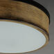 Franklin 2 Light 14 inch Driftwood/Black Flush Mount Ceiling Light