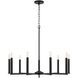 Portman 9 Light 34 inch Matte Black Chandelier Ceiling Light