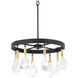 Rare Elements LED 20 inch Sand Coal with Vintage Brass Chandelier Ceiling Light