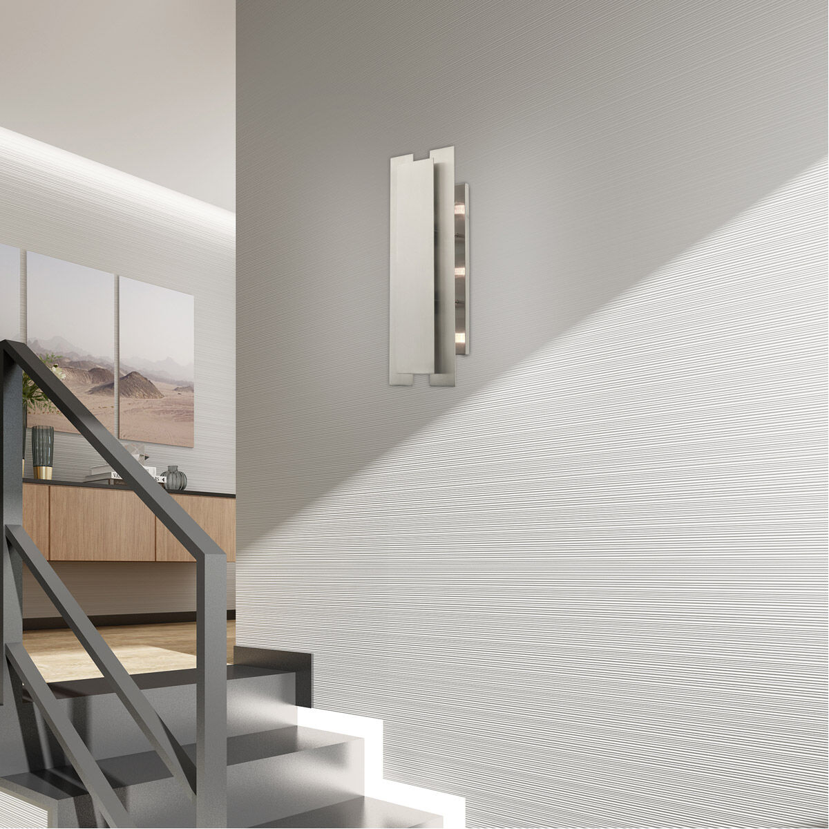 Varick 3 Light 8 inch Brushed Nickel Bath Vanity Wall Light