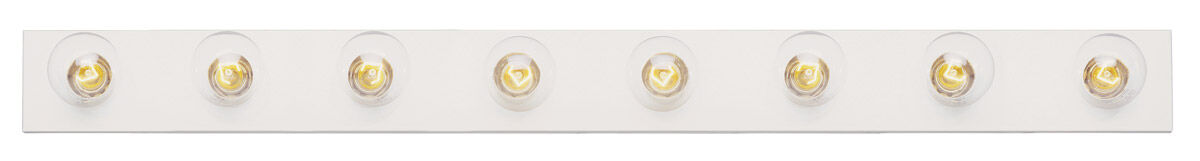 Hollywood 8 Light 48 inch White Vanity Light Wall Light