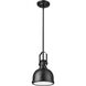 Melange 1 Light 8.25 inch Matte Black Pendant Ceiling Light in Matte Black Steel