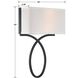 Brinkley Bath Wall Light in Black Forged