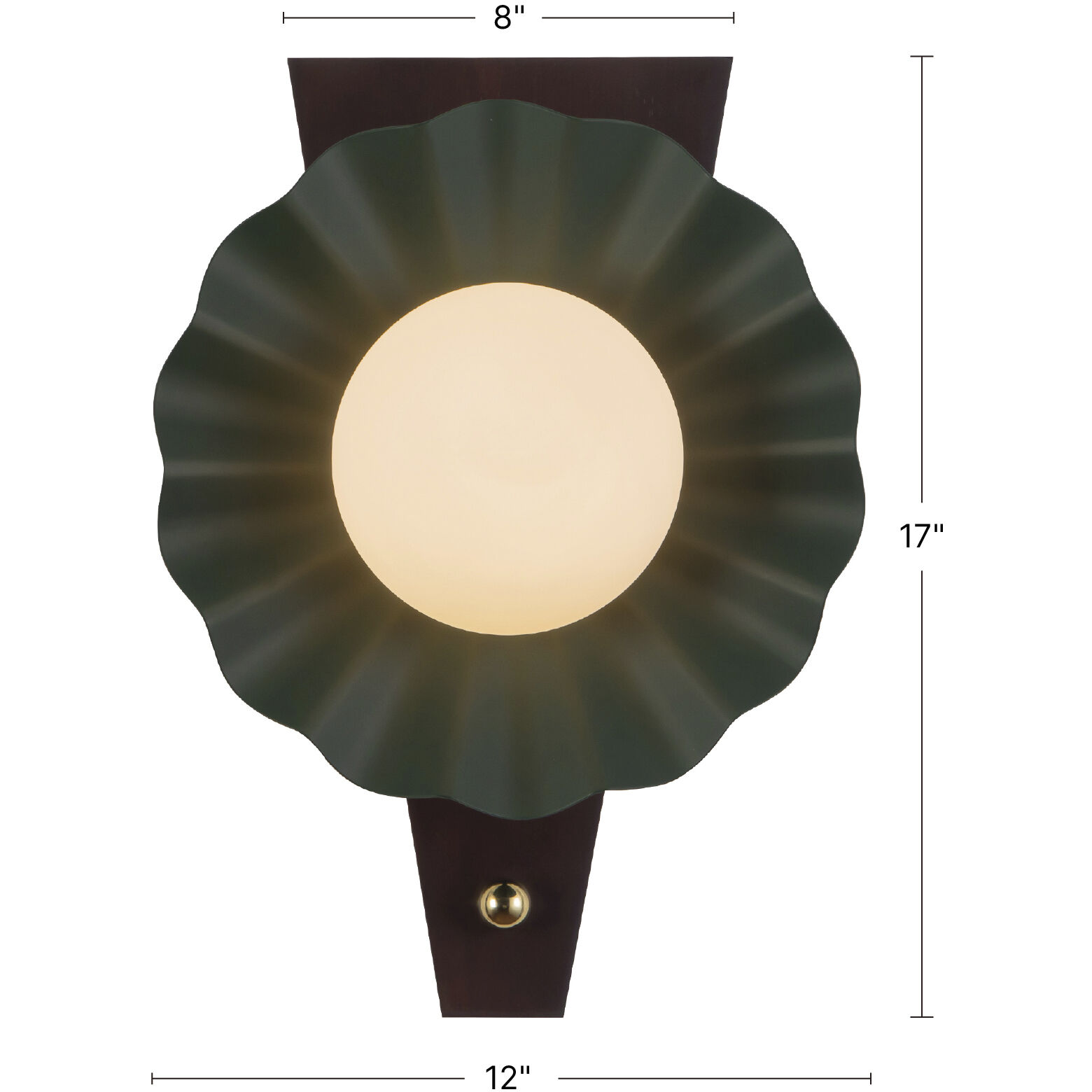 Furrow 1 Light 12 inch Pine Green Wall Sconce Wall Light