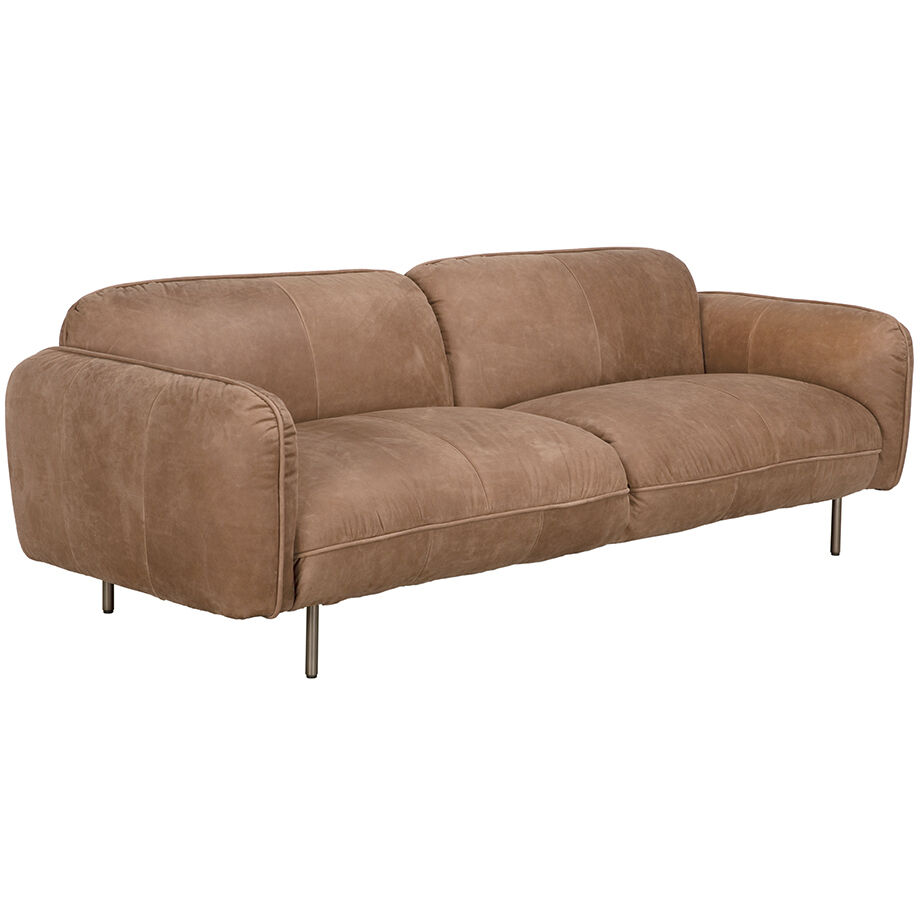 Franklin Coris Brown Leather Sofa