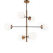Enchant 6 Light 36 inch Aged Gold Brass Pendant Ceiling Light in Aged Gold Brass and Opal Glass