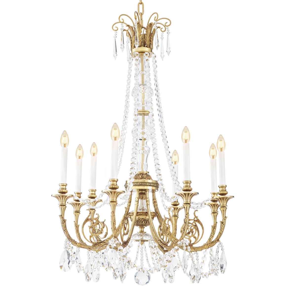 Duvaux 8 Light 31.5 inch Antique Gold Chandelier Ceiling Light