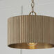 Donovan 1 Light 12.5 inch White Wash and Matte Brass Semi-Flush Ceiling Light, Convertible Dual Mount