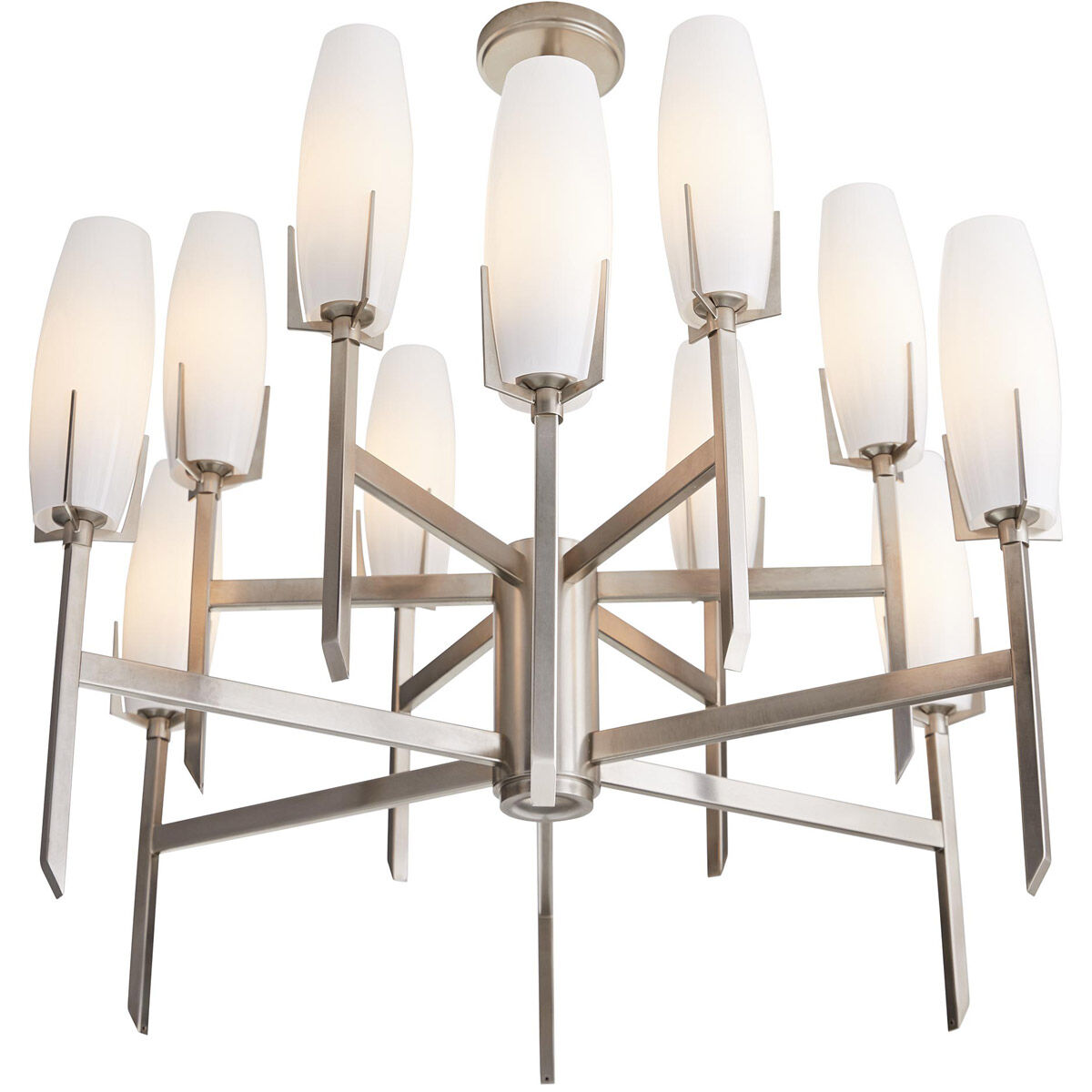 Keifer 12 Light 36 inch Vintage Silver Chandelier Ceiling Light, Large