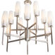 Keifer 12 Light 36 inch Vintage Silver Chandelier Ceiling Light, Large