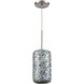Capri 1 Light 6 inch Satin Nickel Pendant Ceiling Light