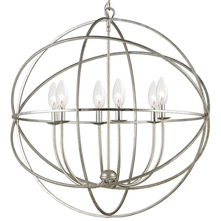 Somma Way 6 Light 22.5 inch Silver Chandelier Ceiling Light