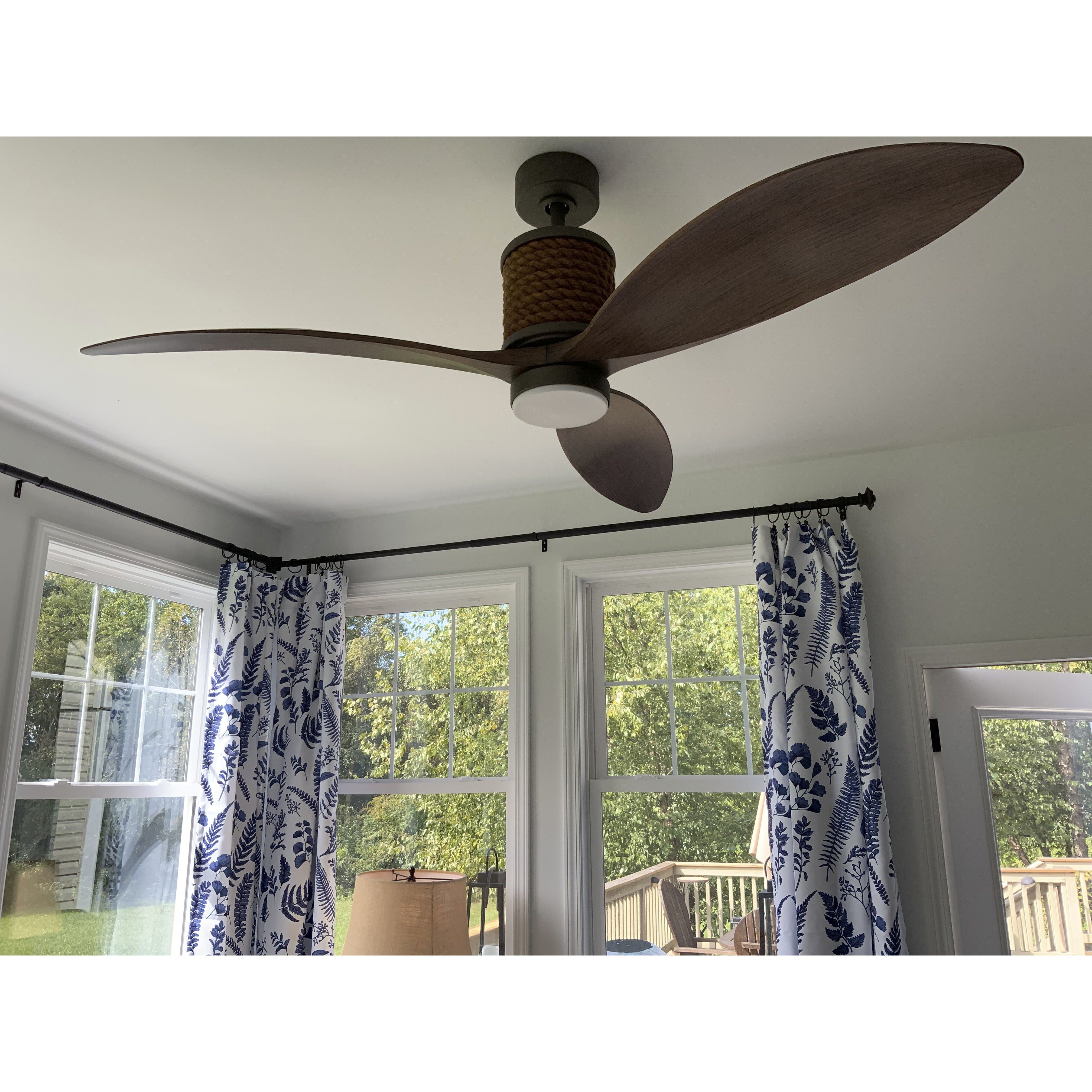 Marin 60 inch Metallic Matte Bronze with Walnut Blades Fan