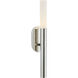 Visual Comfort Signature Collection Kelly Wearstler Rousseau LED 3 inch Polished Nickel Bath Sconce Wall Light in Etched Crystal, Small KW2280PN-EC - Open Box