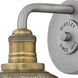 Rigby 1 Light 8.75 inch Antique Nickel with Heritage Brass Vanity Light Wall Light